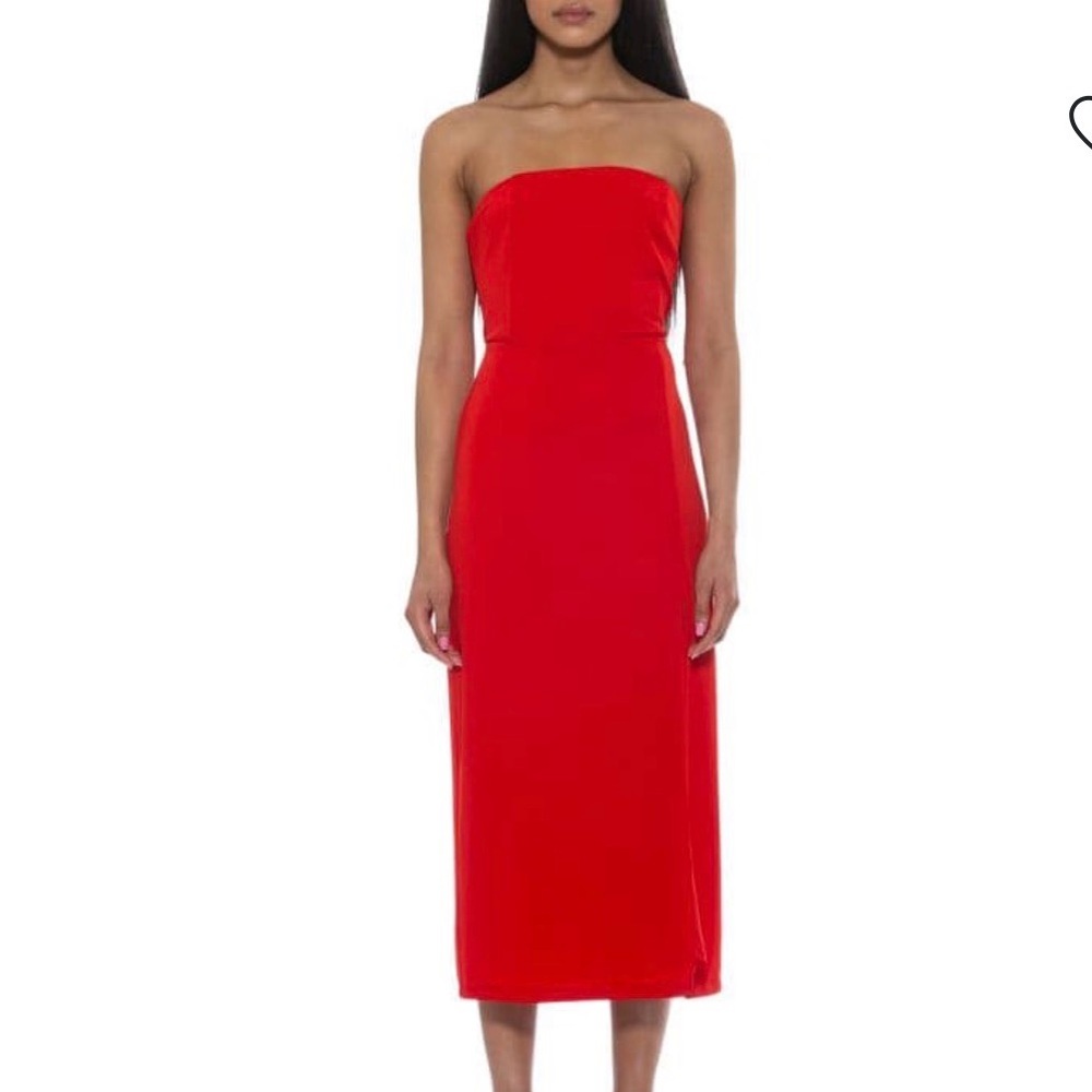 Alexia Admor Vibrant Red Strapless Dress